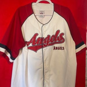Los Angeles Angels True Fan Jersey MLB White Red Logo size XL